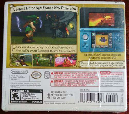 Legend of Zelda: Ocarina of Time 3D - 3DS (NTSC)(Sealed)
