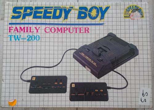 Boxed Speedy Boy Family Computer TW-200 Famiclone + 2 Controllers