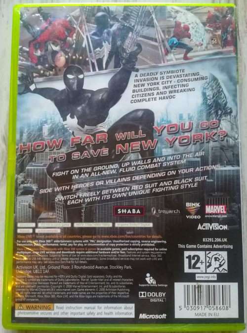 Spider-Man Web of Shadows - Xbox 360