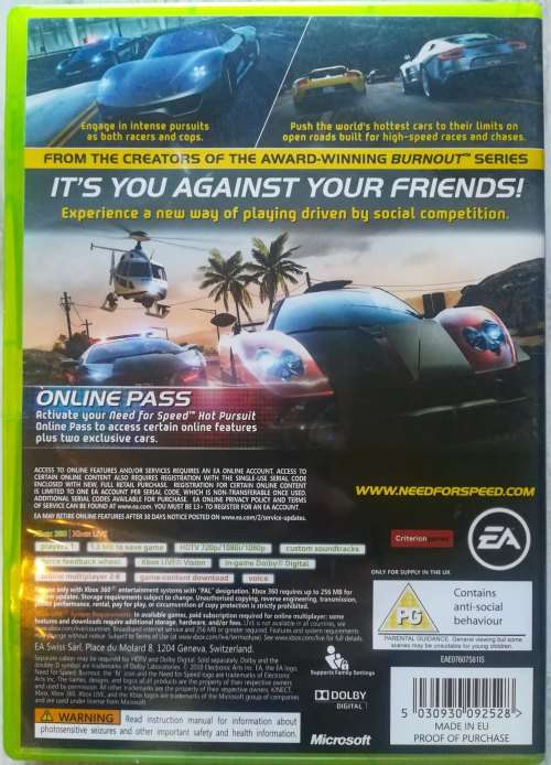 Need for Speed Hot Pursuit - Xbox 360