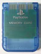 Original Sony PS1 Memory card - Blue