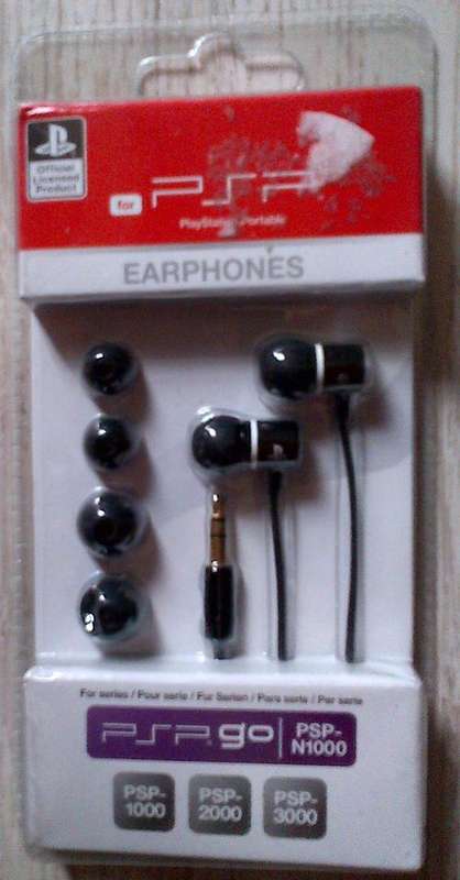 NEW Official Black PSP Ear Phones For PSP 1000/2000/3000/PSPGo