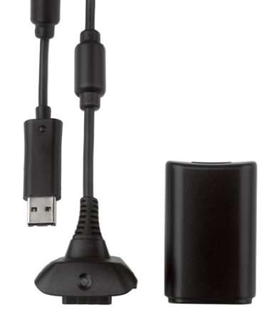 Official Xbox 360 Plug and Play Charge Kit - Black