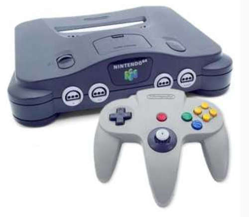 Grey N64 Console, Original Controller, Jumper pak + Cables