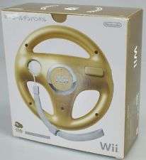 Boxed Wii Steering Wheel Gold - NEW