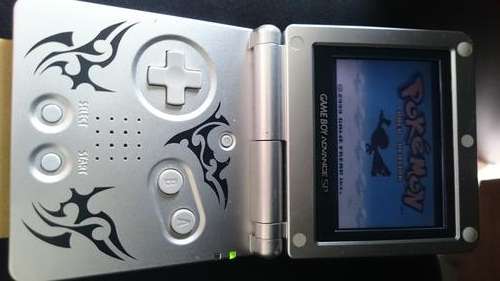 Silver GBA SP Console Tribal Edition (Retro)