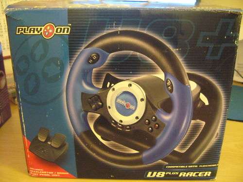 U8 Plus racer - Steering wheel + Pedal set PS2. LATE LISTING!
