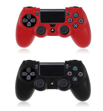 MegaModz Silicone Skin for PS4 DualShock®4 Wireless Controller - Red or Black