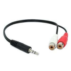 3.5mm Stereo Male To 2 RCA Female - 20cm