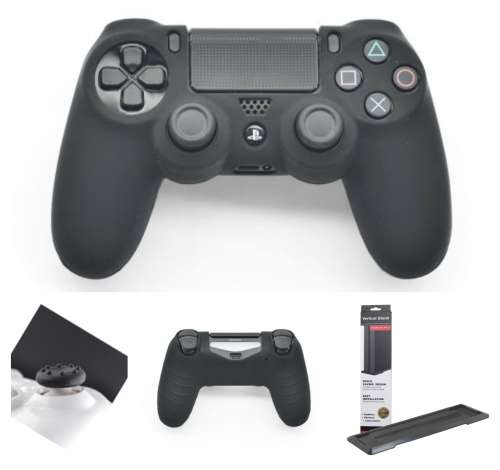 PS4 Controller Skin, Caps & Vertical Stand Combo