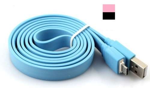 Micro USB Flat Noodle Cable / Charger Cable - Nice Colours!!