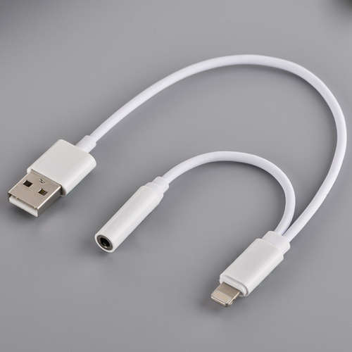 Apple iPhone 7/iPhone7 Plus 2 in 1 Lightning to USB and Aux Cable