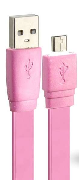 Micro USB Flat Noodle Cable / Charger Cable - Nice Colours!!