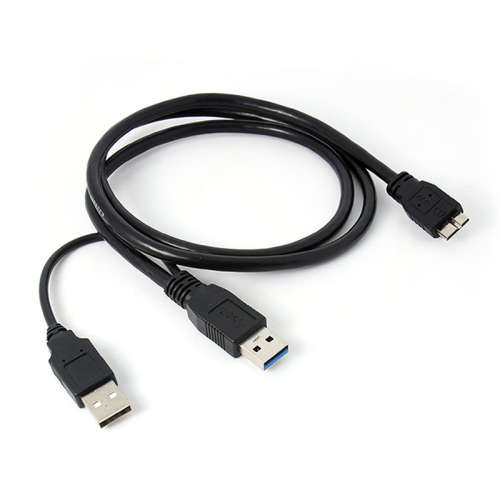 USB 3.0 DUAL Power Y Shape 2 x Type A TO Micro B - Portable HARDDRIVE Cable