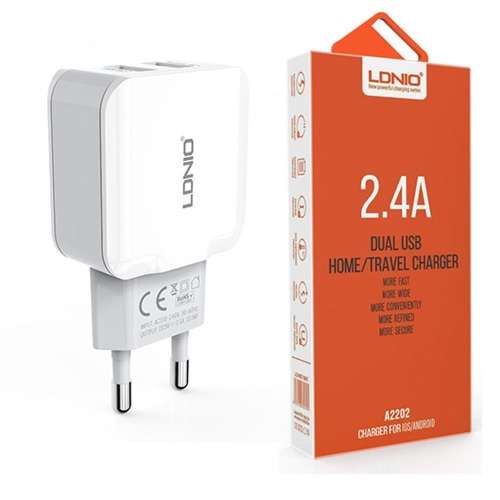 LDNIO 2.4A Dual USB Home and Travel Charger
