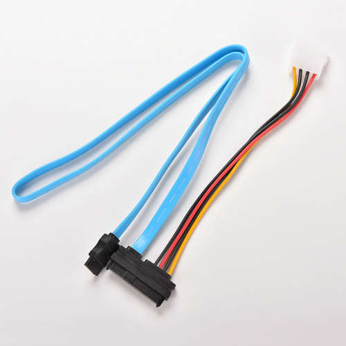 7 Pin SATA  to 29 Pin & 4 Pin Power Cable Male Connector Adapter for Harddrive