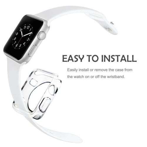 TPU Bumper Frame  Compatible with  Apple Watch  Series 1 and Glass Screen Protector