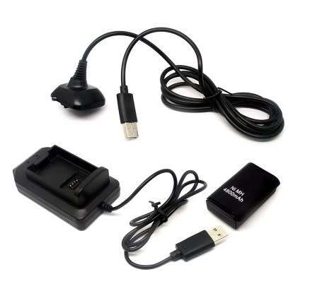 XBOX 360 Play and Charge Kit Battery Pack - 3 in 1 Charging Kit