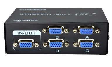 4-Port VGA Switch Box Splitter