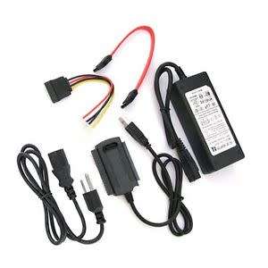USB 2.0 to SATA/IDE Cable with Power Adapter - Black