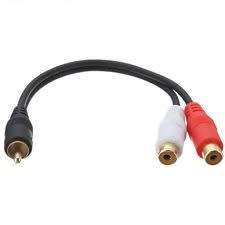 RCA Male to 2 x RCA Female Splitter Cable