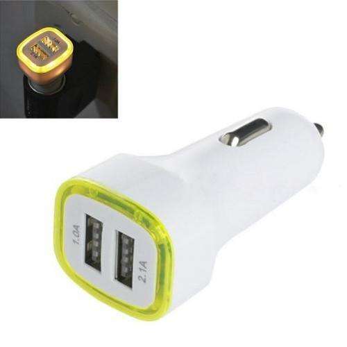 LED Light Up USB Double Port USB Universal Car Charger