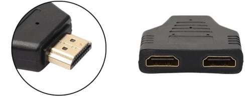HDMI Male To Dual HDMI Female 1 to 2 Way Splitter Adapter