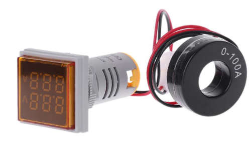 AC 60-500V 0-100A D18 Square LED Digital Dual Display Voltmeter Ammeter Voltage Gauge Current Meter