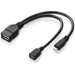 Micro USB Host OTG Cable with Micro USB Power connector