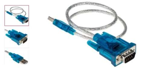 USB 2.0 Male USB A to Male RS232 Cable Assembly