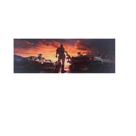 Large Mousepad 30x70cm - Girl and Tank Theme