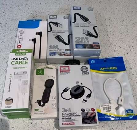 Bulk Sale of Obsolete Stock - USB Cables - 15 Items