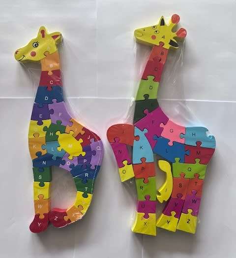 GIRAFFE PUSH IN PUZZLE - 26 PIECE - 2 PACK