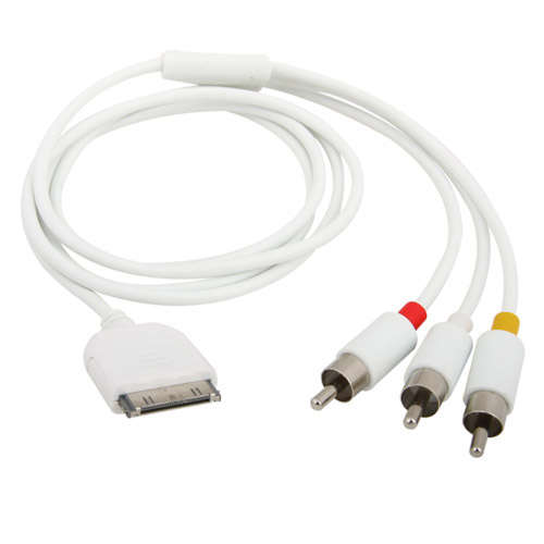 AV Cable for Apple iPad & iPhone 4, 3G/3GS & All iPod (White)