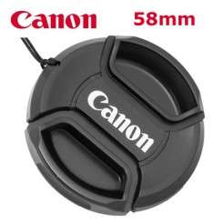 Snap-on 58mm Lens Cap with cord for Canon EOS 350D/450D/500D/550D/1000D and many more