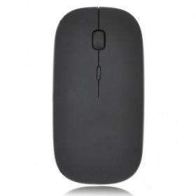 Super Flat Ultra Thin Wireless Optical Mouse USB - Matte Black