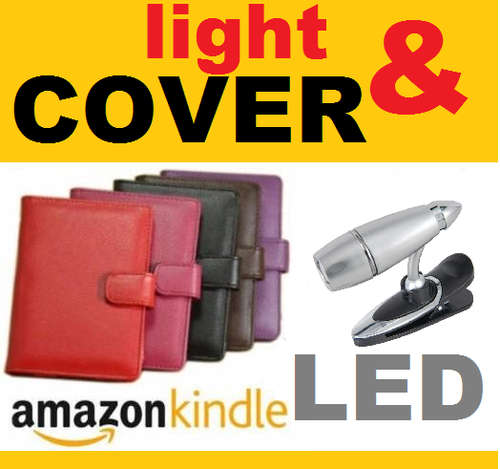 Kindle Cover + Light Combo - Flip Case Covers for Amazon Kindle 3 Kindle 4 Kindle Touch Kindle Fire