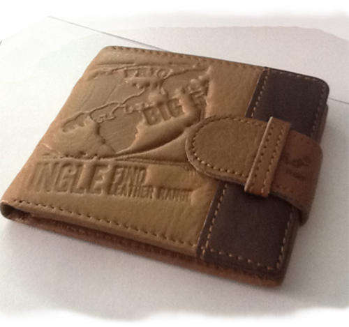 Light Brown - Two Tone Genuine Leather Wallet