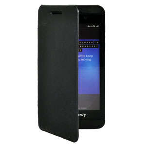 Blackberry Z10 Cover - Elegance Wallet Type PU Leather Case -- Slim Fit ++ Free LCD Screen Protector