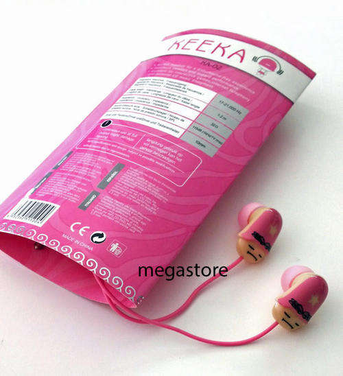 SALE!!!!Keeka Pink Animated Earbuds Earphones For Kids - In Ear Character