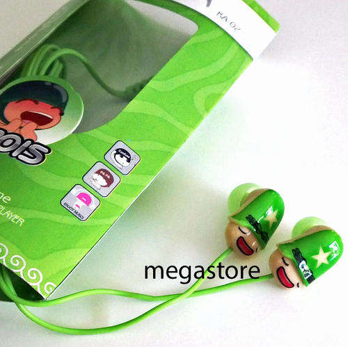 Keeka Lime Animated Earbuds Earphones For Kids - In Ear Character