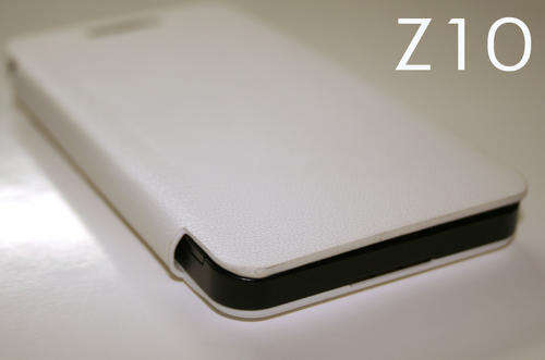 Blackberry Z10 Cover - Elegance Wallet Type PU Leather Case -- Slim Fit