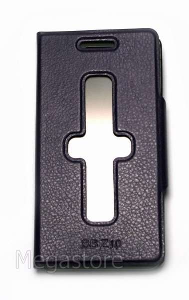 Blackberry Z10 Cover - Purple Cross - Answer & Talk without Opening