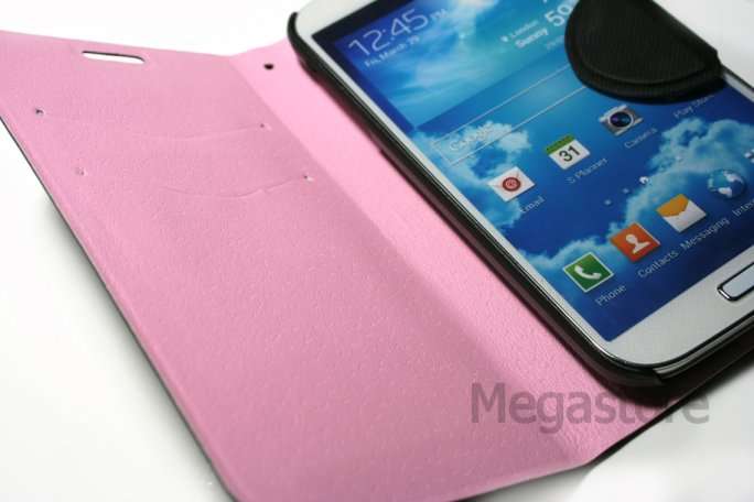 Black Cover with Pink Inner Lining for Samsung Galaxy S3 i9300