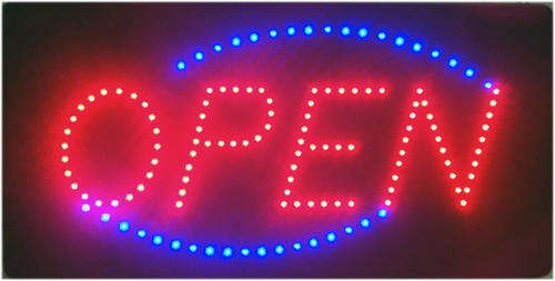 LED OPEN Sign - Flashing Light Sign