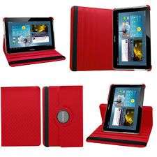 Samsung Galaxy Tab 2 / P3100 P3110 P6200 7" Red Rotating Cover