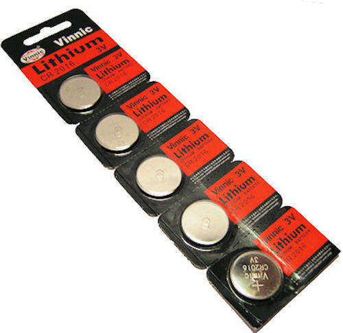 5 Pack CR2016 Lithium Batteries - Button Cells