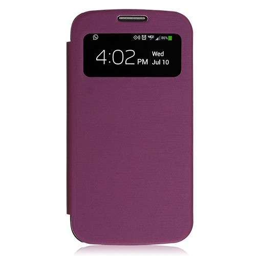 Samsung Galaxy S4 i9500 Cover with S View Window Function - Purple