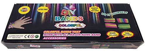 Loom Bands Starting Kit - Includes 600 PCS Colorful Loom bands + Loom Board + Loom Tool