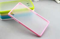 Sony Xperia Z1 / L39H TPU Bumper Frame Clear Transparent Plastic Combo